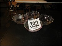 (4) Glass Salad Bowls