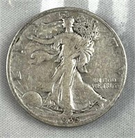 1935 Walking Liberty Silver Half Dollar, US 50c