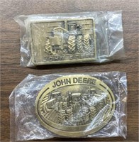 1981 & 1982 John Deere Buckles (LOT of 2)