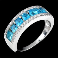 Natural Rare Brazil Paraiba Apatite Ring