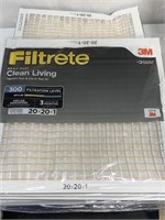 3M FILTRETE FILTERS 20x20x1IN 6FILTERS DENTED