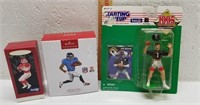 2 Hallmark Ornaments- Joe Montana and