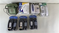 7pc Line Telephones w/ Vtg Western Electric