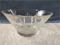 Pressed Glass Etched Bowl w/Ducks - 5.5"