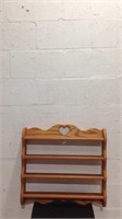 Solid Wood Hanging Shelf W/Heart Decor U8A