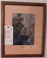 “Solitude” framed Maxfield Parrish print