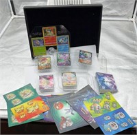 Pokemon stickers and trading cards