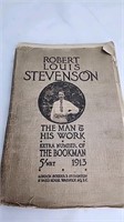 1913 Robert Louis Stevenson Man & his work book