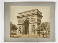 ANTIQUE PHOTOGRAPH - PARIS ARC DE TRIOMPHE