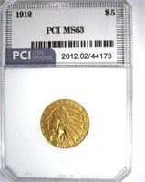 1912 Gold $5 PCI MS-63 LISTS FOR $2250