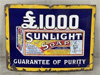 SUNLIGHT SOAP £1000 Enamel Sign