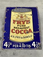 FRY’S PURE BREAKFAST COCOA Enamel Sign