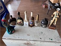 Lot of 8 VTG decanters, some sealed & some empty