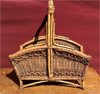 Large Handled Wicker Basket