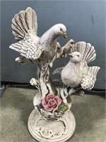 Large Capodimonte Doves in a Branch