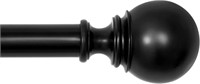 Heavy Duty Curtain Rods  66-120 Inch  Black