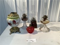 Lot of 5 Oil Lamps