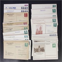 Germany DDR Stamps 75+ Used and Mint Postal Cards,