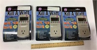 3 Kill a watt electricity usage monitor- unopened