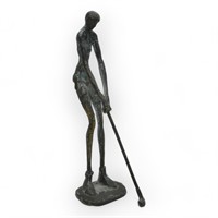 VTG Bronze Female Golfer Sculpture