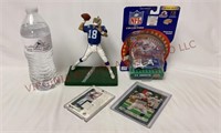 NFL Colts Peyton Manning Figure, Car & Cards