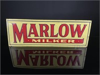 Marlow Milker Sign Tin Tacker Farm Sign