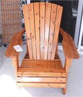 Lot #2059 - Yellow Pine open arm Adirondack chair