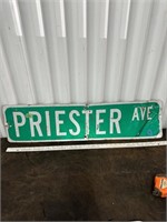 Vintage Metal Street Marker Sign