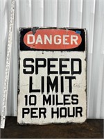 Vintage Metal Road Sign