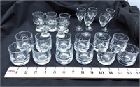 (3) Sets of Cordials Glasses