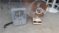 PORTABLE UTILITY HEATER WITH A THERMOSTAT AND A