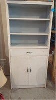 WHITE METAL CABINET (15"D X 30"W X 66"H) CONTENTS
