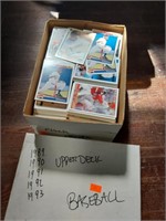 Box full baseball cards