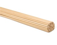 3/8 x 48 Inch Dowel Rods Wood Sticks - 50 Pieces
