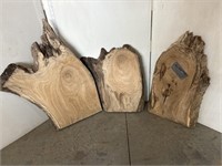 3 pieces of butternut wood