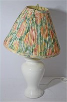 Ceramic Table lamp with Pleated Shade