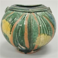 Josh Deweese large salt / soda glazed vase with