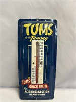 Vintage metal tums thermometer   9X4 INCHES