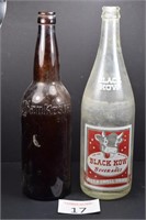(2) Large Vintage Soda Bottles