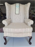 Queen Anne - Floral Wingback Chair