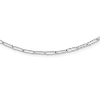 14k White Gold Fancy Link Necklaces