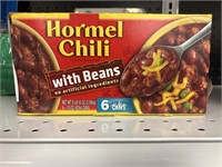 Hormel chili w/ beans 6 cans