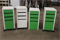 (4) File Cabinets- (3) w/Wheels