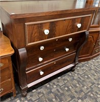 Empire Mahogany Four Drawer Bureau