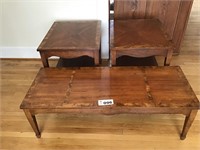 3 pc SET COFFEE TABLE, 2 END TABLES