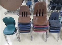 (19) Various classroom chairs.