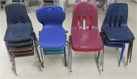 (17) Various classroom chairs.