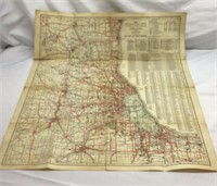 F13) 1931 VINTAGE MAP THE CHICAGO DAILY NEWS OF
