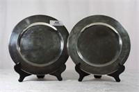 2- Silver Plate Chargers