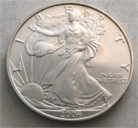 2004 UNC America Silver Eagle Dollar